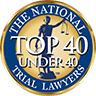 Logo Recognizing Terry & Thweatt P.C. Attorneys at Law's affiliation with National Trial Lawyers Top 40 Under 40